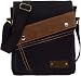 Sechunk Messenger bags, Vintage Small Canvas Shoulder Crossbody Purse (Black)