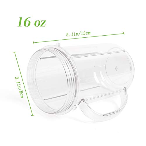 Set 6 piezas tazas 16oz reemplazo para Magic Bullet miniatura 2