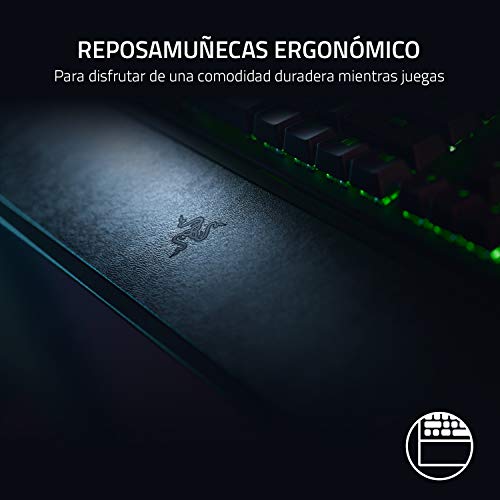 Image of Razer BlackWidow V3 (Green Switch) - Mechanical Gaming Keyboard (Clicky Mechanics, ABS Doubleshot Keys, Roller Digital Multi-Fucntion and Multimedia Key) QWERTY Keyboard ES | Black