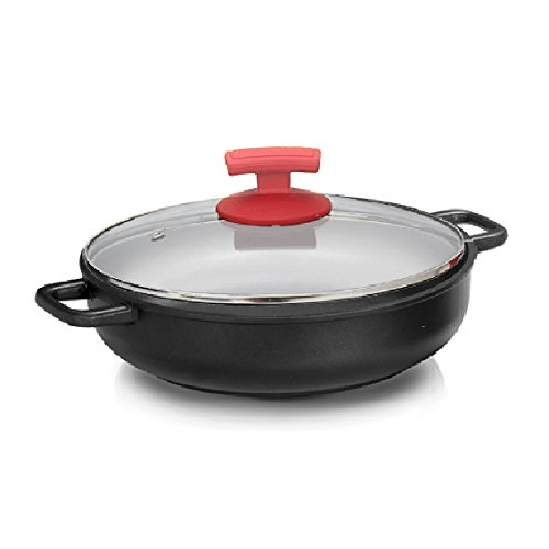 Cazuela de aluminio fundido de 20 cm Love Grey con titanio de 7 capas de alta resistencia