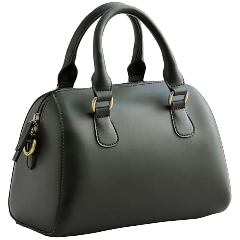 Vintage Vegan Leather Boston Bag for Women Cover