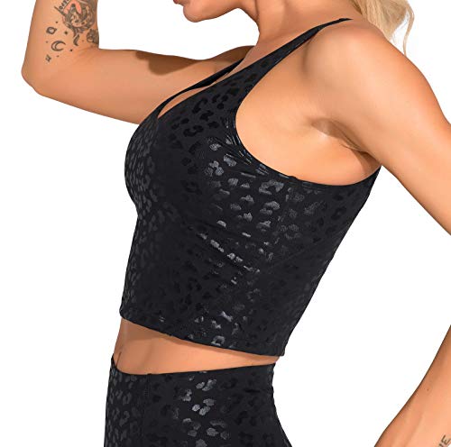 Dragon Fit Women’s Longline Sports Bra Wirefree Padded Medium Support Yoga Bras Gym Running Workout Tank Tops - Image 4