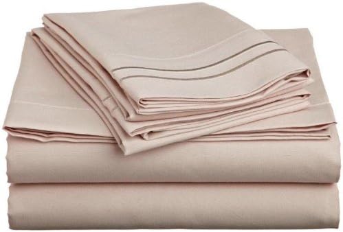 4 pc Bed Sheet Set - Queen, Cream Tan,