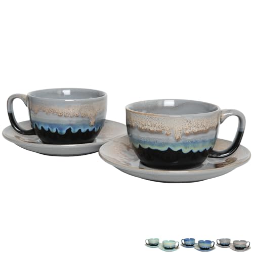 Bosmarlin Ceramic Cappuccino Cup and Saucer Set of...