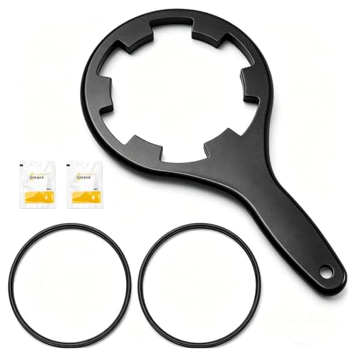 RUHUALIFE Upgraded Heavy Duty Chlorinator Wrench Opener with CLX200K O-Rings Thickened Tool to Prevent Breaking Alloy Plastic Chlorinator Lid Wrench Compatible with Hayward CL200 CL220 CL2002S