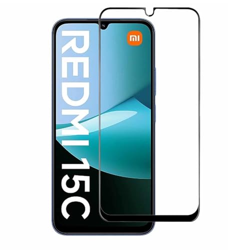 Image of Military-Grade Tempered Glass Screen Protector Compatible for Redmi 15C 4G with Edge to Edge Coverage and Easy Self Installation kit (Redmi 15C 4G)