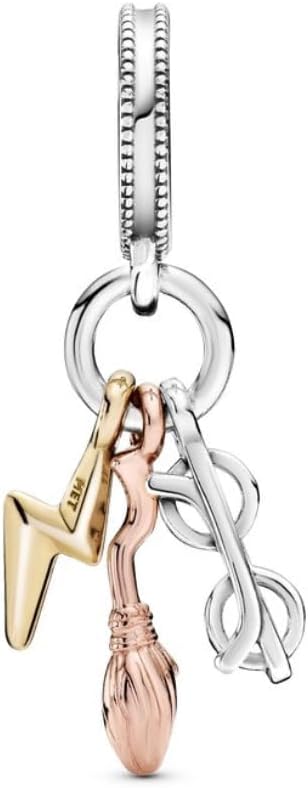 CHARMYS Sterling Silver Harry Potter's Glasses, Nimbus 2000 Broom, Lightning Bolt Scar Charm - Compatible with Pandora Charms for Women, Charm Bracelet Charms - Harry Potter Charms for Bracelets - Image 3