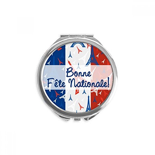 Miroir rond maquillage de poche souvenir de France à offrir à ses proches