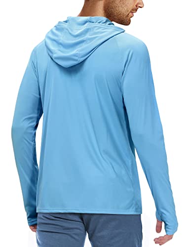 Roadbox Men's Sun Protection Long Sleeve Hoodie Upf 50+ Outdoor Uv Fishing Shirts For Workout, Running, Fishing, Hiking #TOP1