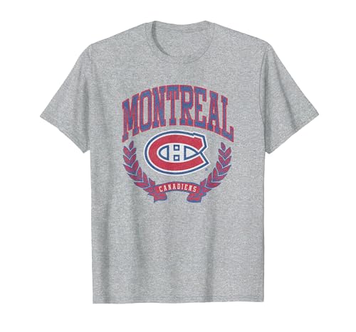 Montreal Canadiens Vintage Victory Gray Officially Licensed T-Shirt, Men, Heather Grey, Medium