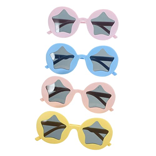 Ipetboom Fashionable Summer Boys and Girls Sunglasses 4pcs Set Cartoon Style Safe Material for Boys Girls