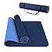 TOPLUS Yoga Mat, 1/4 Inch Thick Pro Yoga Mat TPE Eco Friendly Non Slip Fitness Exercise Mat with Carrying Strap-Workout Mat for Yoga, Pilates and Floor Exercises(Blue)