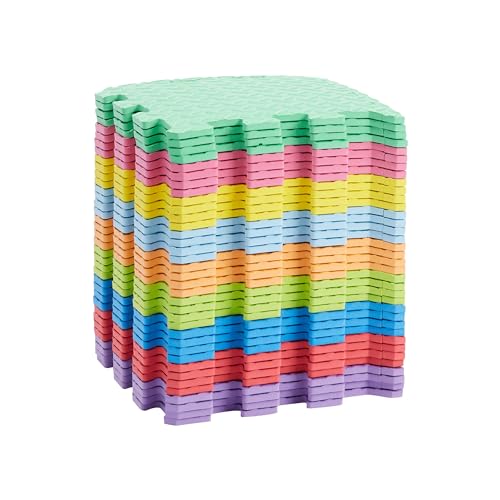 Amazon Basics Kids Puzzle Exercise Interlocking Play Mat, EVA Foam - Pack of 36 Tiles, 12' x 12', 54 Borders