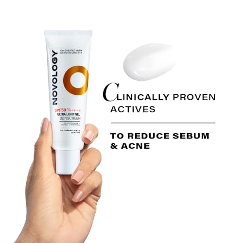 Image of Novology SPF50 PA++++ Ultra Light Gel Sunscreen | Non-Greasy, Quick Absorbing, Invisible Finish | 50 g
