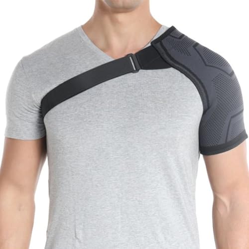 Hombrera Ajustable, Hombreras Ortopédica,Apoyo de Hombro de Transpirable,Hombrera para izquierda y derecha para Hombre y Mujer,Protección Hombro para Prevención y Recuperación de Lesiones Deportivas