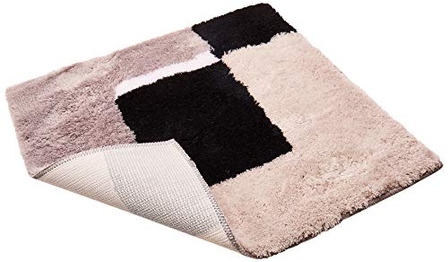 Kleine Wolke Bath mat Dakota 55x65cm in platinum, Polyacrylic, 55 x 65 x 1 cm