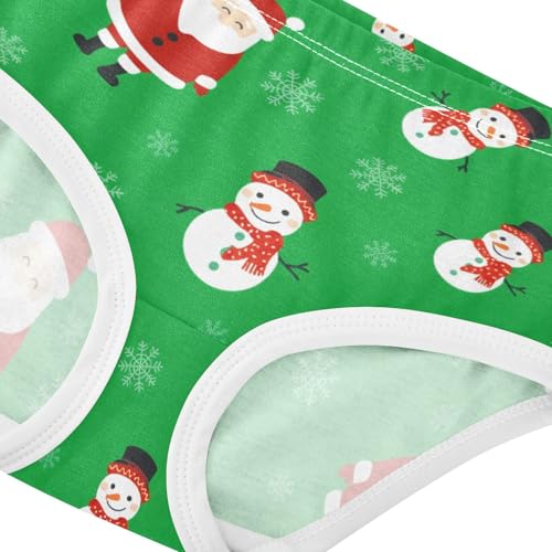 Girls' Underwear Christmas Santa Claus Snowman Snowflake Green Toddle Brief Panties 23035274
