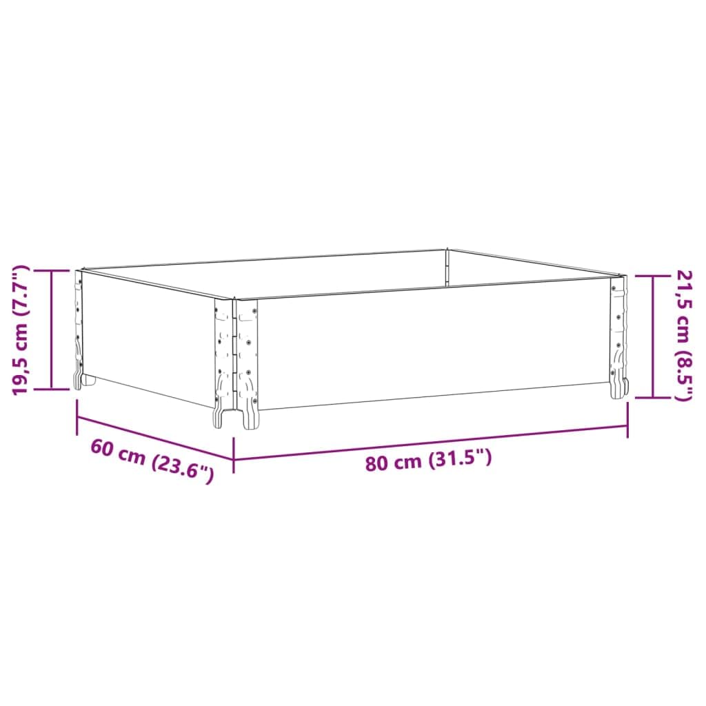 Fioriera da Giardino 80x60 in Legno Massello di Pino | Struttura impilabile e pieghevole in pino naturale, ideale per creare un orto urbano su balcone o terrazzo.