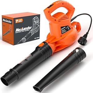 MAXLANDER Leaf Blower Corded, 7-AMP 350CFM/155MPH Electric Leaf Blower, Handheld Lightweight Small Leaf Blowers for Lawn Care