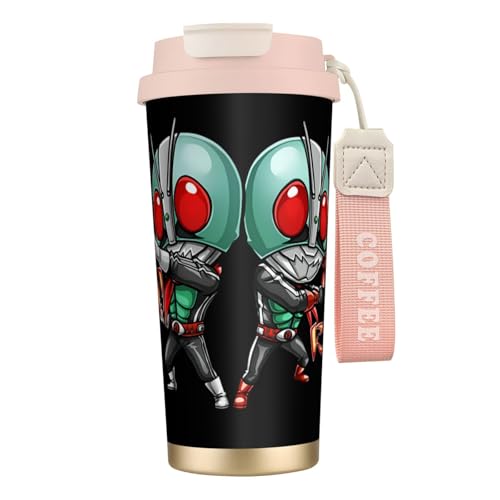 タンブラー コーヒー 仮面ライダー 水筒 ステンレス ボトル 魔法瓶 オフィス マグカップ カフェマグ 車用 マグボトル 真空断熱 保温 保冷 ふた付き 直飲み 広口 漏れない 二重構造 持ち運び 500ml