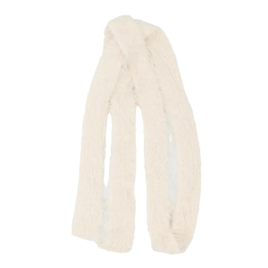 QUEENYARD Knit Scarf, Knit Scarf for Women Long Skinny Belt Necktie Imitation Mink Hair Photo Props Long Neckerchief Skinny Scarf Necktie
