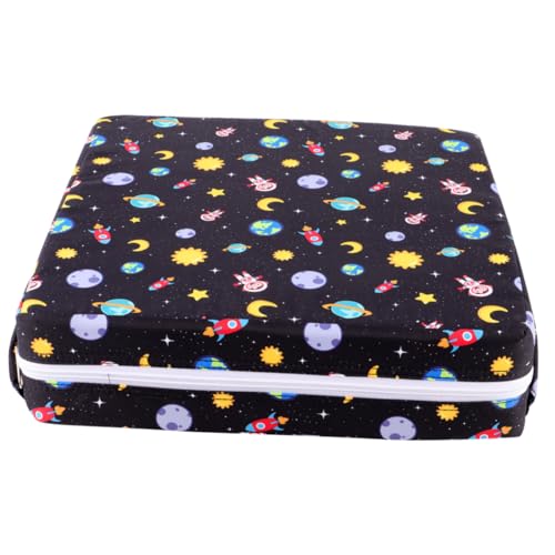 LIFKOME 1Pieza Cojín Elevador de Comedor Infantil Cojín de Portátil Pequeños Cojín de Asiento Desmontable Estrellado Negro