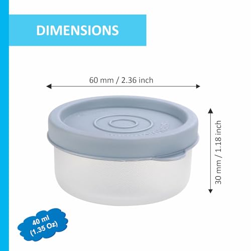Image of Signoraware Nano BPA Free Plastic Container Set (40mlx4 | Set of 4 | EBlue)