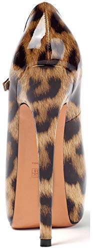 YODEKS Women's High Heel Pumps | Platform Stiletto Heels | Closed Toe Mary Jane Heeled Dress Shoes3