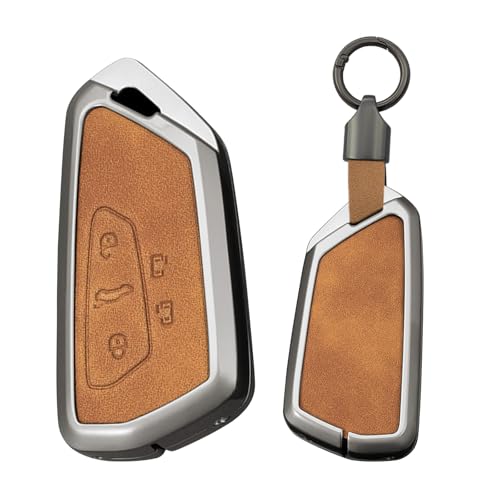 Coque de clé ID.4 ID.3 Golf 8 marron protection boîtier 5 boutons