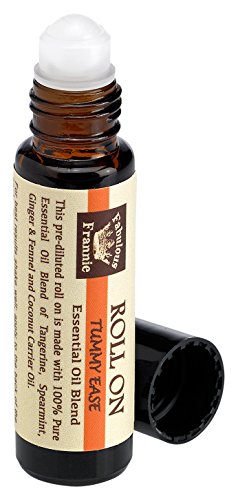 Tummy Ease Essential Oil Blend Pre-Diluted Roll-On 10 ml Tangerine, Spearmint, Ginger and Fennel by Fabulous Frannie