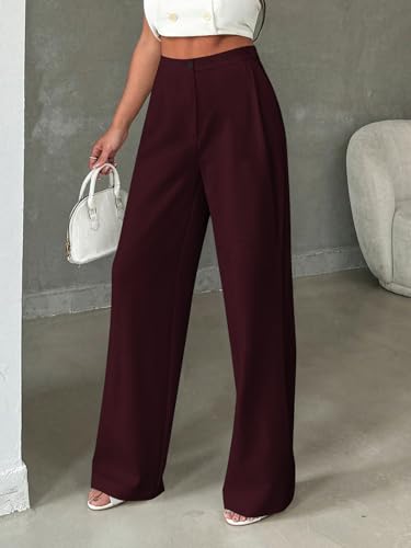 Image of Toochki Trousers for Woman Pants Women's Formal Office Korean | Black Track Pant | Straight | Cotton Spandex Stretchable Trouser | High-Waisted Bottom Wear