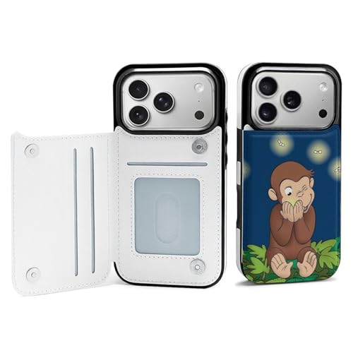 手帳型 おさるのジョージ (1) 対応 iPhone 17 Pro ケース カード収納 スマホケース 財布型 携帯ケース 軽量 全面保護 スタンド機能 おしゃれ お祝いギフト
