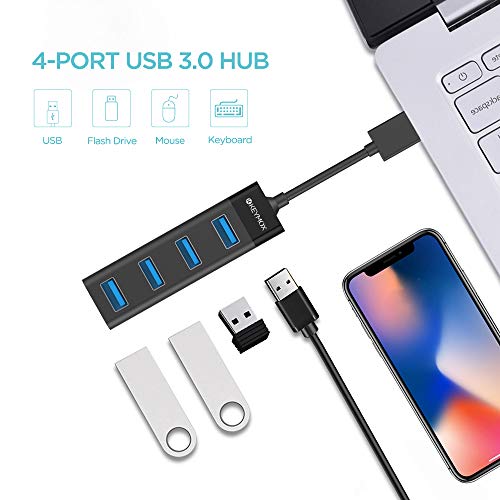 4-Port-USB-30-Hub-KEYMOX-Compact-Size-Data-USB-Hub-for-MacBook-Mac-Pro-Mac-Mini-iMac-Surface-Pro-XPS-PC-Flash-Drive-Mobile-HDD-Charging-Not-Supported