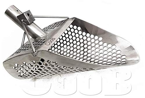 CooB Universal Sand Scoop Metal Detector Tool, Stainless Steel Shovel Scoop for Metal Detecting, Treasure Hunting Metal Detecting Scoops (Hex-10 v2)