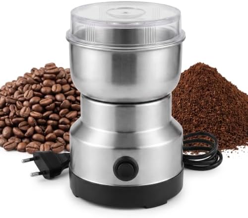 Moedor de Café Elétrico Inox 220V 200W, Triturador de Grãos, Temp...