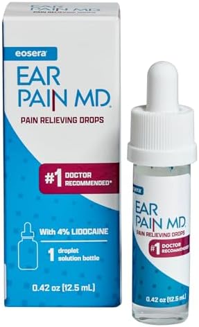 Eosera Ear Pain MD® - 4% Lidocaine Ear Drops for Maximum Strength...