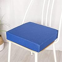 Coussin De Siège Carré En Mousse Mémoire Forme – 50x50x8 Cm, Housse Amovible Lavable, Noir