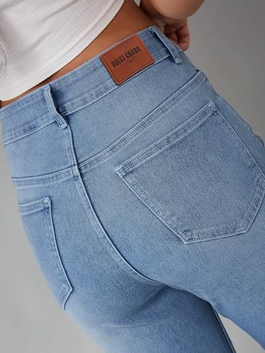 Image of Dolce Crudo Boot Cut High Rise Cropped Jeans for Women