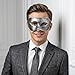 Coddsmz Mens Masquerade Masks Mardi Gras Mask Greek Roman Party Masks for Men Halloween Christmas Birthday Fashion Shows Celebration(Antique Silver)