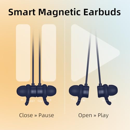 Image of UN1QUE Wireless Earphones Bluetooth In Ear Neckband -24 Hours Playtime,Adjust Eq Bass,Magnetic Instant Connection,20 Mins Charge -Ergonomic Neckband With Mic,Type-C Charging,Ipx5 Waterproof(Blue)