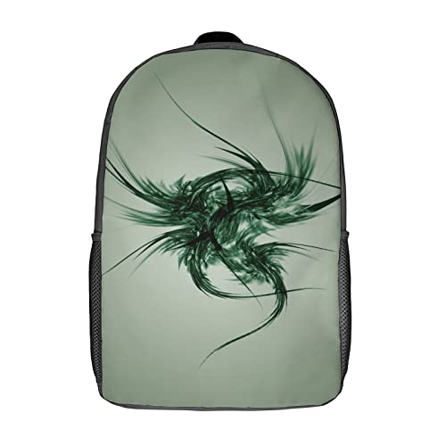 Sac d'école enfants vert grand sac à dos 17 pouces imprimé 3D unisexe loisirs