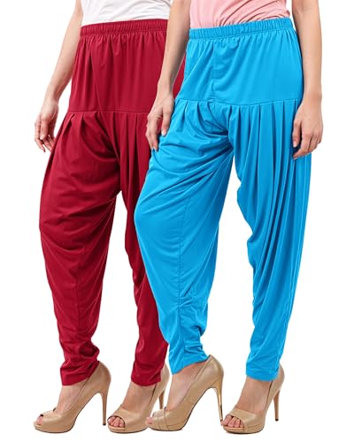 Image of Buy That Trendz Patiala Salwar for Women Relaxed Fit Viscose Patiyala Salwar Harem Bottom Pants