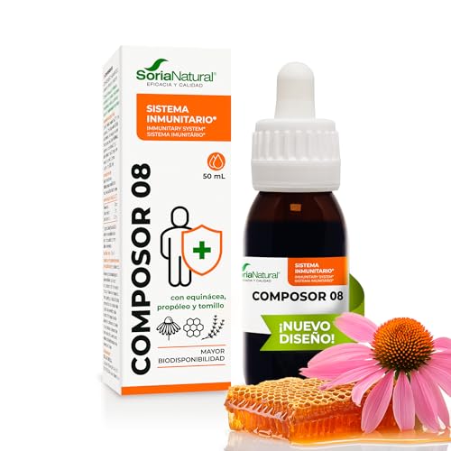 Soria Natural - COMPOSOR 8 - ECHINA COMPLEX S. XXI - Complemento alimenticio - Mejora las defensas en cambios de estación - 50 ml – Equinacea (PACK 1)