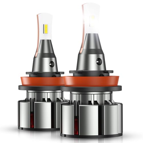 Image of H9 /H8 Bulbs, 40000LM 8X Ultra-Brightness, Real 1:1 Halogen Mini Size, 10-Year Extended Lifespan, 6000K White Illumination for Automotive H11 Fog Lights, Plug and Play, Pack of 2