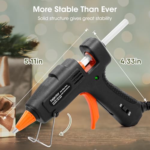 Kejector Hot Glue Gun, Fireproof Small Hot Glue Gun Kit With 30 Glue Sticks thumb #4