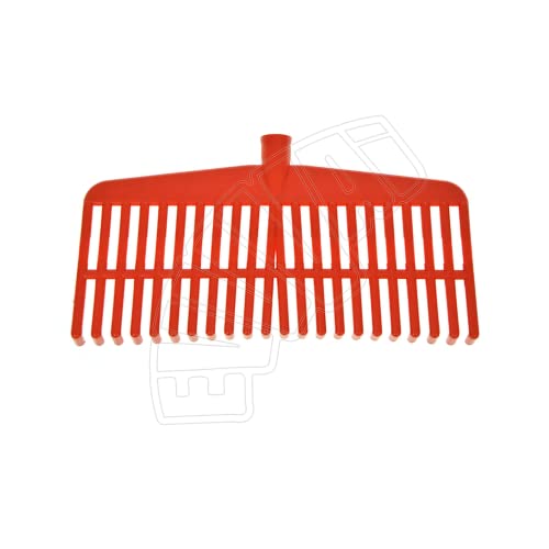 Rastrello foglie giardino , Rastrello 22 denti , Scopa da giardino in Plastica Abs , senza manico (rosso)