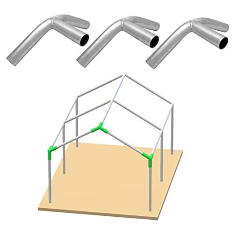 Canopy Tent Fittings 1-3/4" Connectors 3 Way, 4 Way Set for Shelter Carport Deck Shed Frame Kit, 3/Pack (3-Way Galvanized) Cover