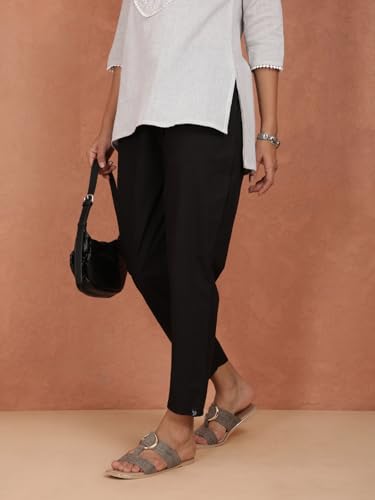 Image of TWIN BIRDS Women Cotton Kurti Pants | Straight Fit Ethnic Daily Trousers