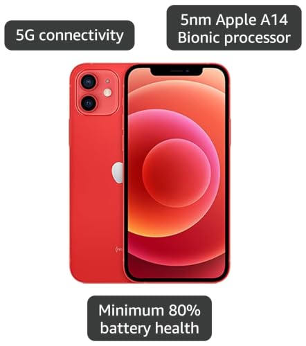 Image of Apple iPhone 12, 128GB, (Product)Red - AT&T (Renewed) | Renewed