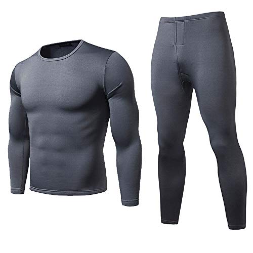 Men's Winter Ultra Soft Thermal Underwear Long Johns Set with Fleece Lined (Dark Gray, Medium)